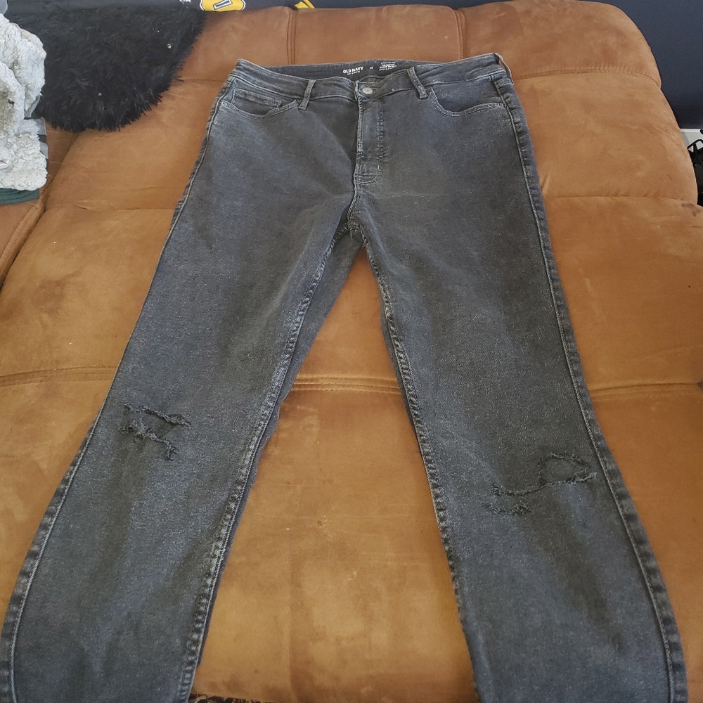 Extra high rise skinny jeans